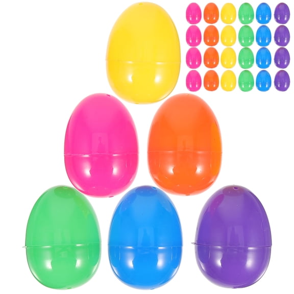 50pcs Easter Eggs Empty Eggs Plastic Egg Playthings Fillable Plastic Easter Eggs