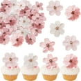 thumbnail image 1 of 50pcs Edible Flowers Cake Decorations – Flower Cupcake Toppers, NOGIS Edible Flowers Cherry Blossoms Cake Topper Cupcake Toppers Decorations for Wedding Birthday Party, 1 of 7