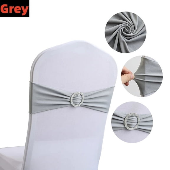50pcs Elastic Chair Knot Wedding Decoration Buckle Sashes Back Cover Mariage Hotel Home Seat Elegant Modern Ribbon Decors