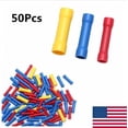 thumbnail image 1 of 50pcs Electrical Wire Cable Terminals 10-22AWG Insulated Butt Crimp Connectors, 1 of 5