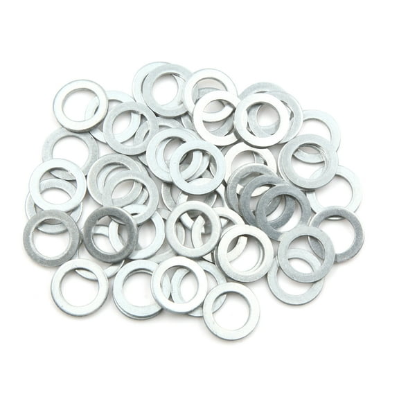 50pcs Engine Oil Crush Washers Drain Plug Gaskets 12mm ID. 19.7mm OD. for Auto Car