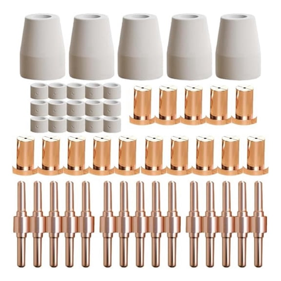50pcs Extended PT-31 Plasma Cutter Consumables, Fit PT31 Plasma Torch Cutting Consumables