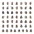 thumbnail image 1 of 50pcs Fantasy King Gorilla Stickers Jungle Animal Royal Decoration Creative Kids Gift Water Bottle Laptop Notebook Fun Stickers, 1 of 1