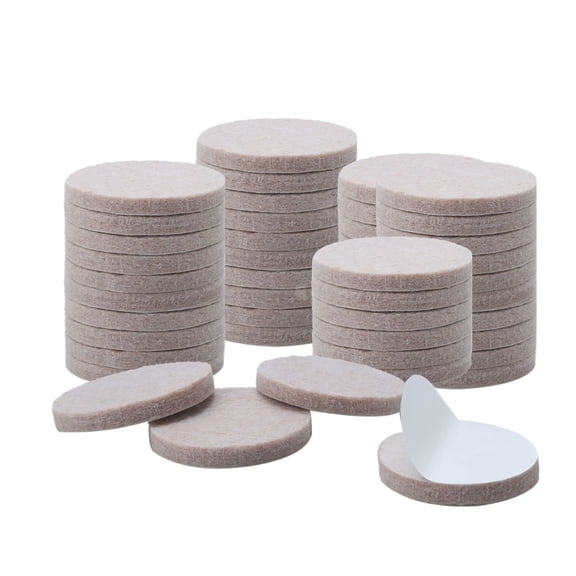50pcs Felt Furniture Pads Round 1 1/8" Floor Protector for Chair Legs Feet