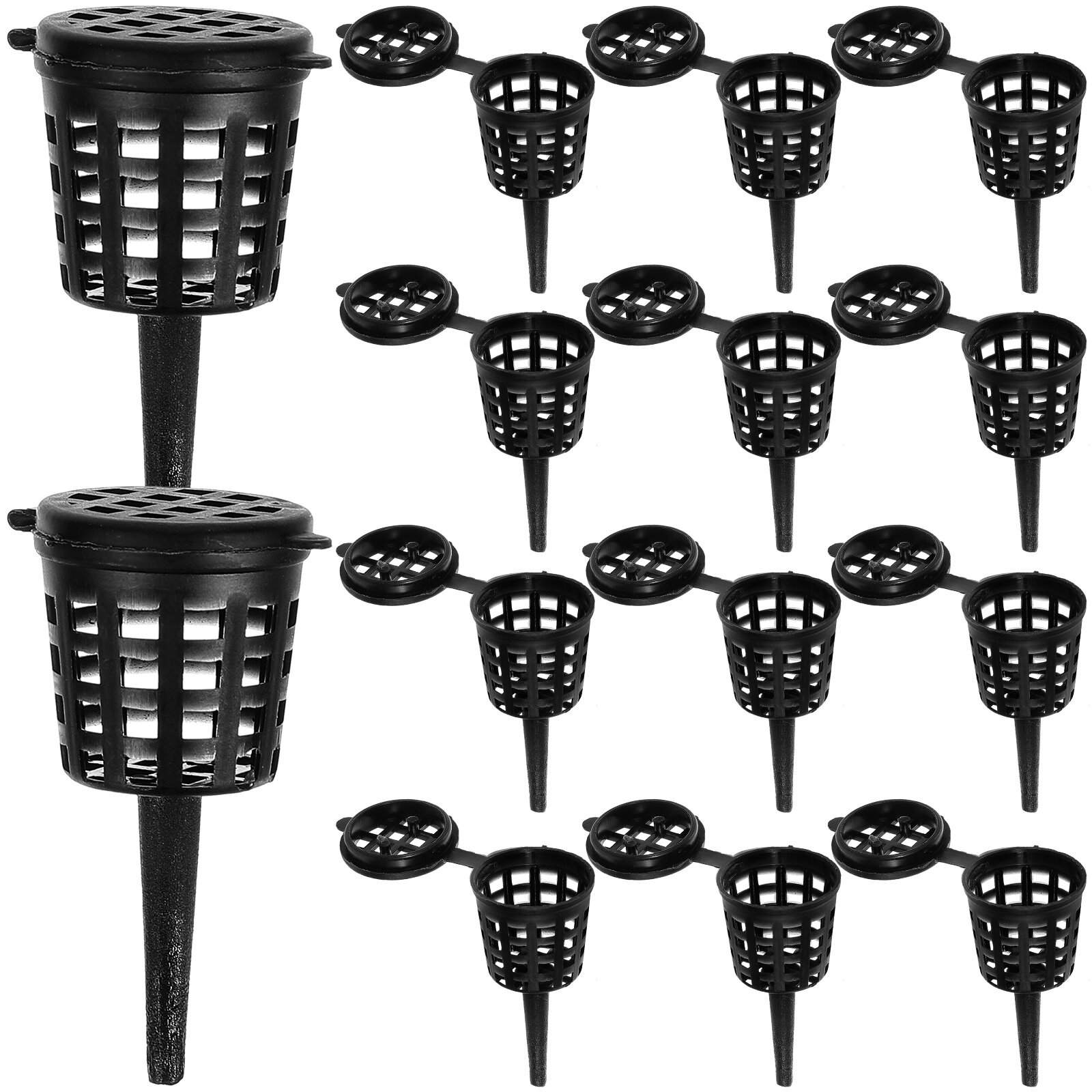 50pcs Fertilizer Baskets with Lid Portable Plastic Fertilizer Box