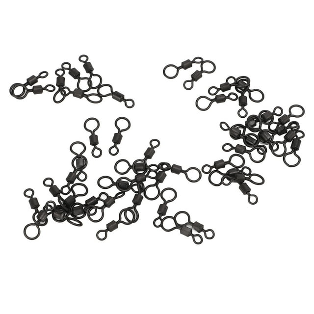 50pcs Fishing Barrel Bearing Rolling Swivels High Tensile Strength