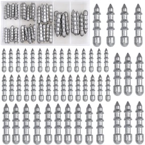 50pcs Fishing Nail Weights Kit Insert Sinkers Wacky Worm Weights for Bass Fishing Soft Plastic Lures Nail Sinkers Wacky Rig Neko Rig 4 Sizes