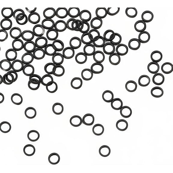 50pcs Fly Fishing Tippet Rings, 2mm Tippet Rings Stainless Steel Leader Tippets Line Connectors(Black)