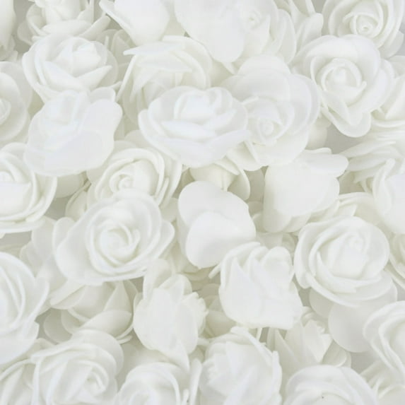 50pcs Foam Flowers Bulk, Artificial Flowers Foam Roses for Crafts, DIY Bear Gifts for Valentine's Day, Baby Shower, Birthday, Wedding Bouquets Decoration 3.5cm/1.38in