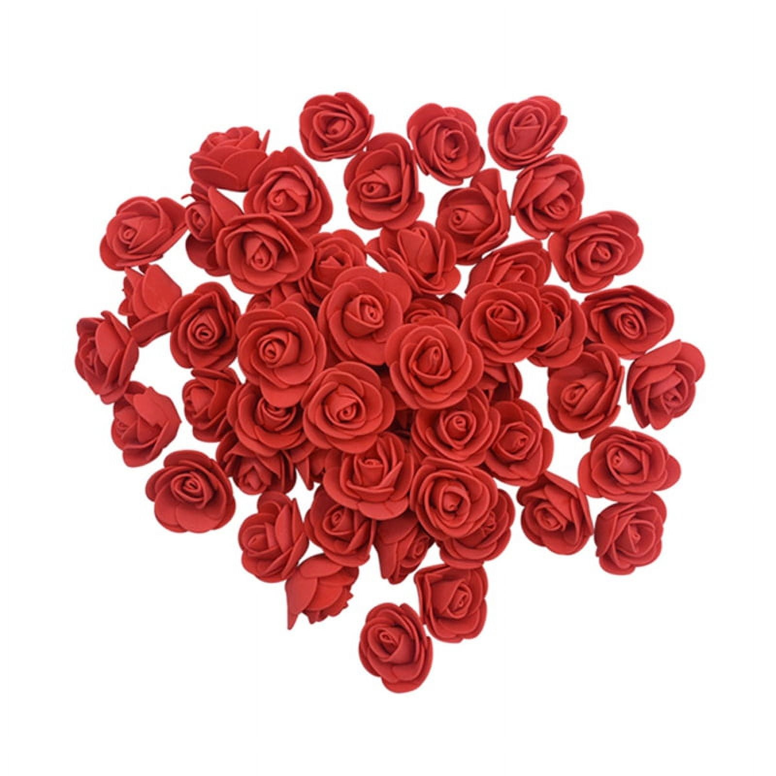 50pcs Foam Rose Heads Artificial Flowers Bulk Foam Roses Red Artificial
