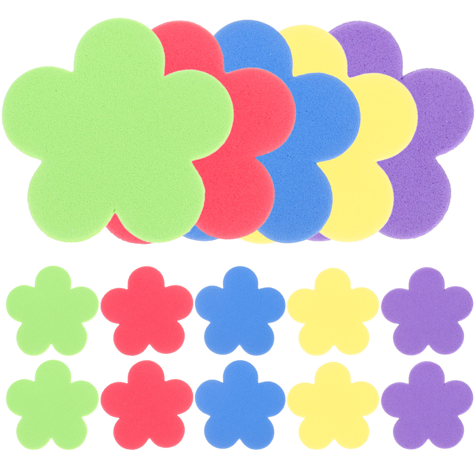 50pcs Foams Flower Stickers Kid Reward Flower Sticker Bright Flower