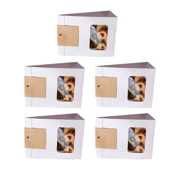 50pcs Food Packaging Bags Practical Cookie Package Bag with Window Party Supply