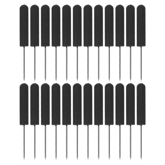 Supvox Cylinder Office Map Pins Marking Maps Black Plastic 50Pcs