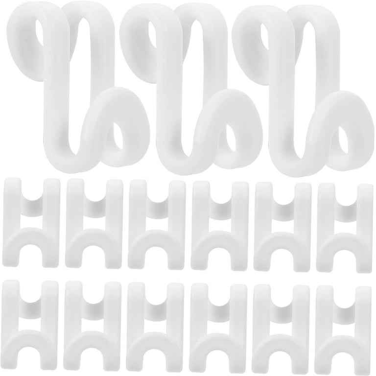 50pcs Hanger Link Hook Flocked Hangers Wall Hanger Hooks Hangers for Clothes Mini Cascading Hanger Rack Hook Camping s Hook Cascading Connector Hook