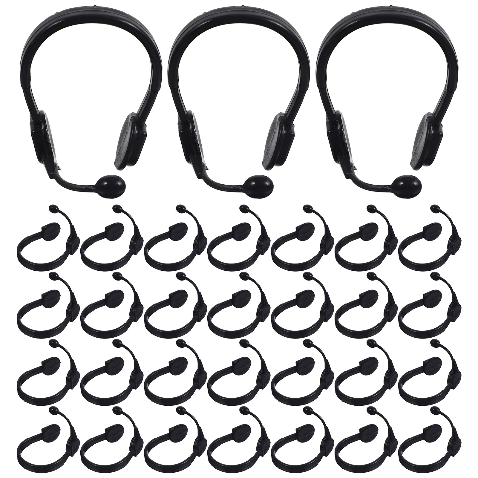 50pcs Headphone Miniature Doll Dressing Microphone Headsets Dollhouse