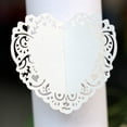 50pcs Heart Shaped Laser Cut Paper Napkins Rings Holders el Birthday