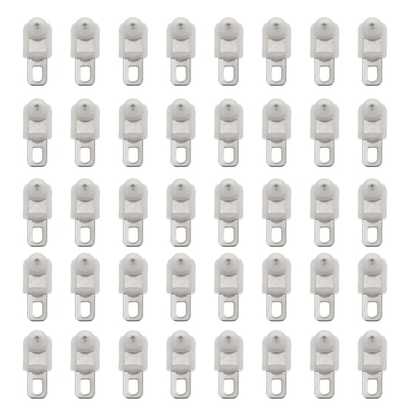 50pcs Heavy Duty Curtain Track Glider Hooks with Smooth Rolling Wheels for Quiet, Easy Sliding Window and Door Curtain Tracks