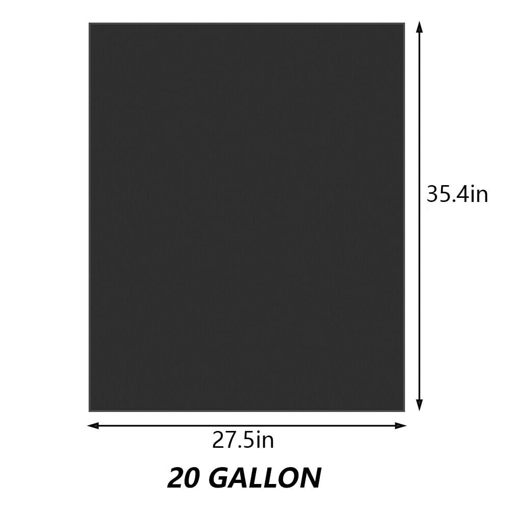 50pcs Heavy Duty Trash Bags 33 45 60 Gallon Black Large Garbage Rubbish Bag 2Mil