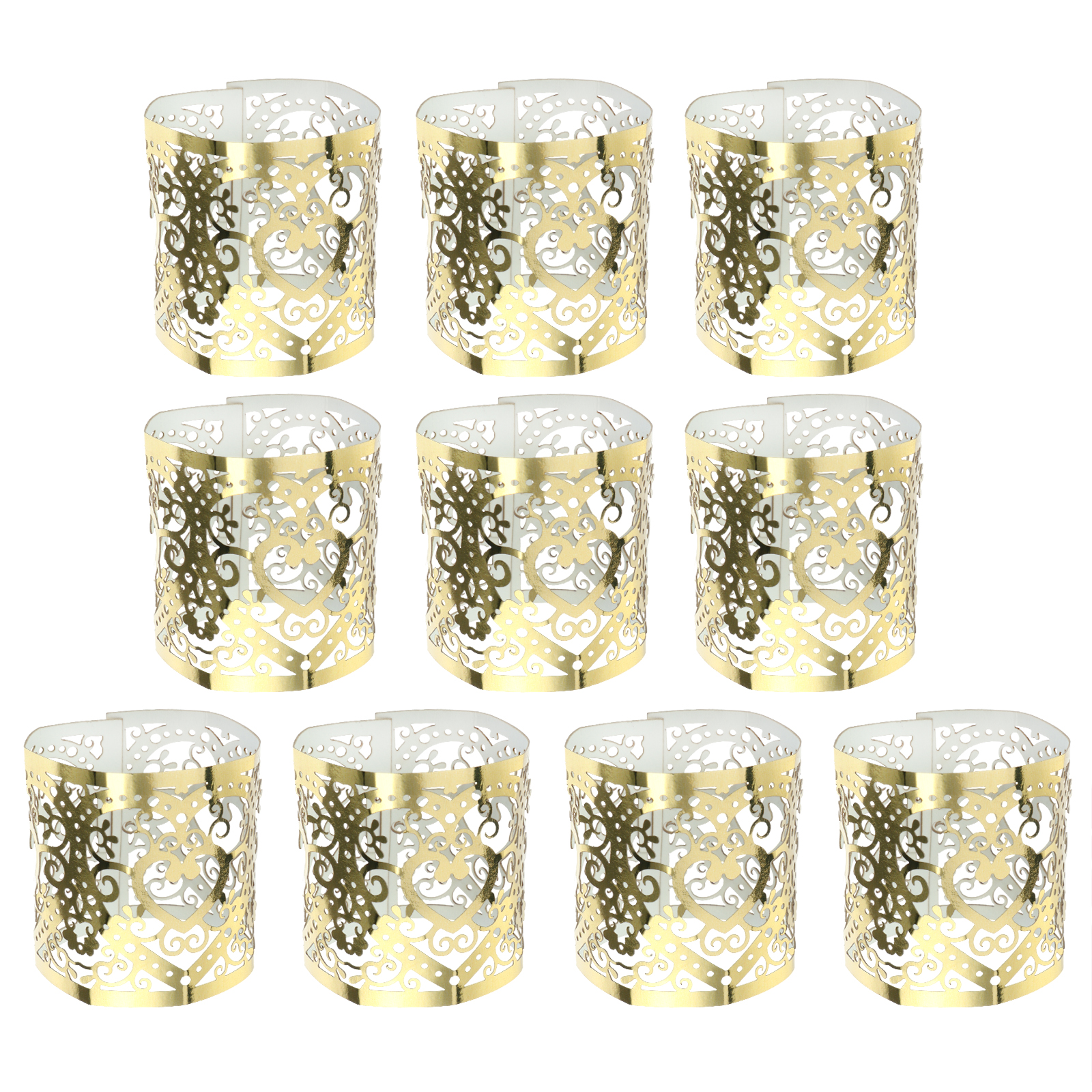 50pcs Hollow Paper Candle Holder Wraps Paper Lamp Enclosures Candle