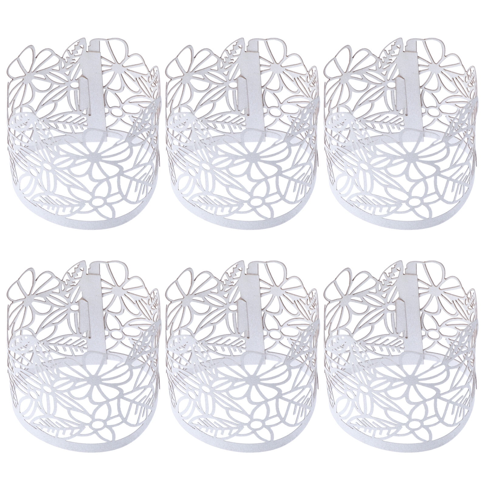 50pcs Hollow Paper Candle Holders Wraps Paper Lamp Enclosures Candle