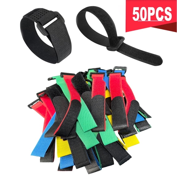 HKMY 0.78 in Multicolor Nylon Cable Ties 50 Piece
