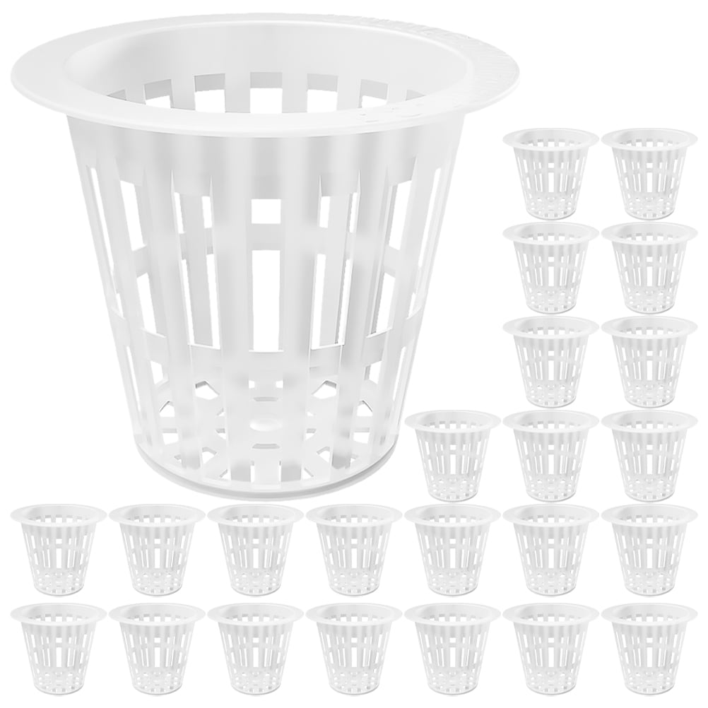 50pcs Hydroponic Net Pots Baskets for Hydroponics Slotted Mesh Net Cups ...