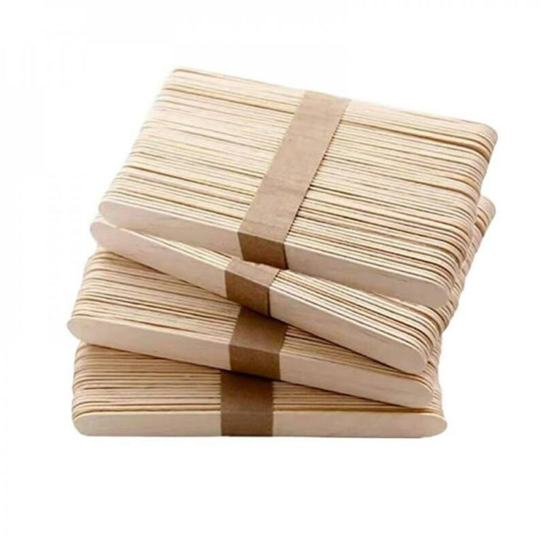 Ice Cream Sticks 50 Pcs Natural Wooden Popsicle Ice Cream Spoon