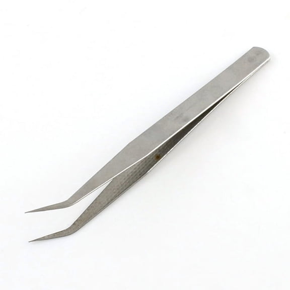 50pcs Iron Beading Tweezers Platinum 132x9.6x2mm