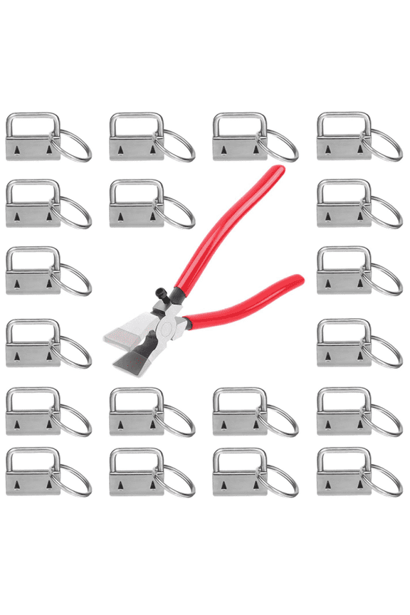 50pcs Key Fob Hardware Set with 1pc Key Fob Pliers for Making Wristlet Keychains, Key Lanyards And Keychain Hardware Supplies