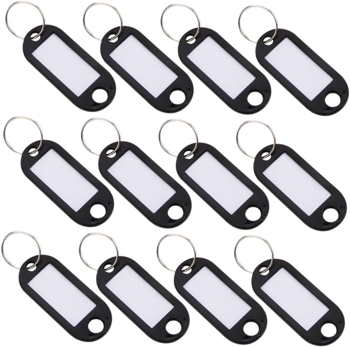 50pcs Keychain Tag Plastic Key Blank Id Cards Blank Keychains Colored ...