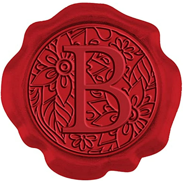 50pcs Letter B Wax Seal Stickers Initial Self Adhesive Wax Seal Stamp  Stickers Red Envelope Wax Stickers for Wedding Invitations Envelope Cards  DIY
