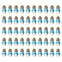 50pcs-Little Virgin Mary Figurines Miniature Virgin Mary Doll to Hide and Seek Classic Religious Gifts for Sunday Easter Eggs Stuffers Baptism Gift(blue)