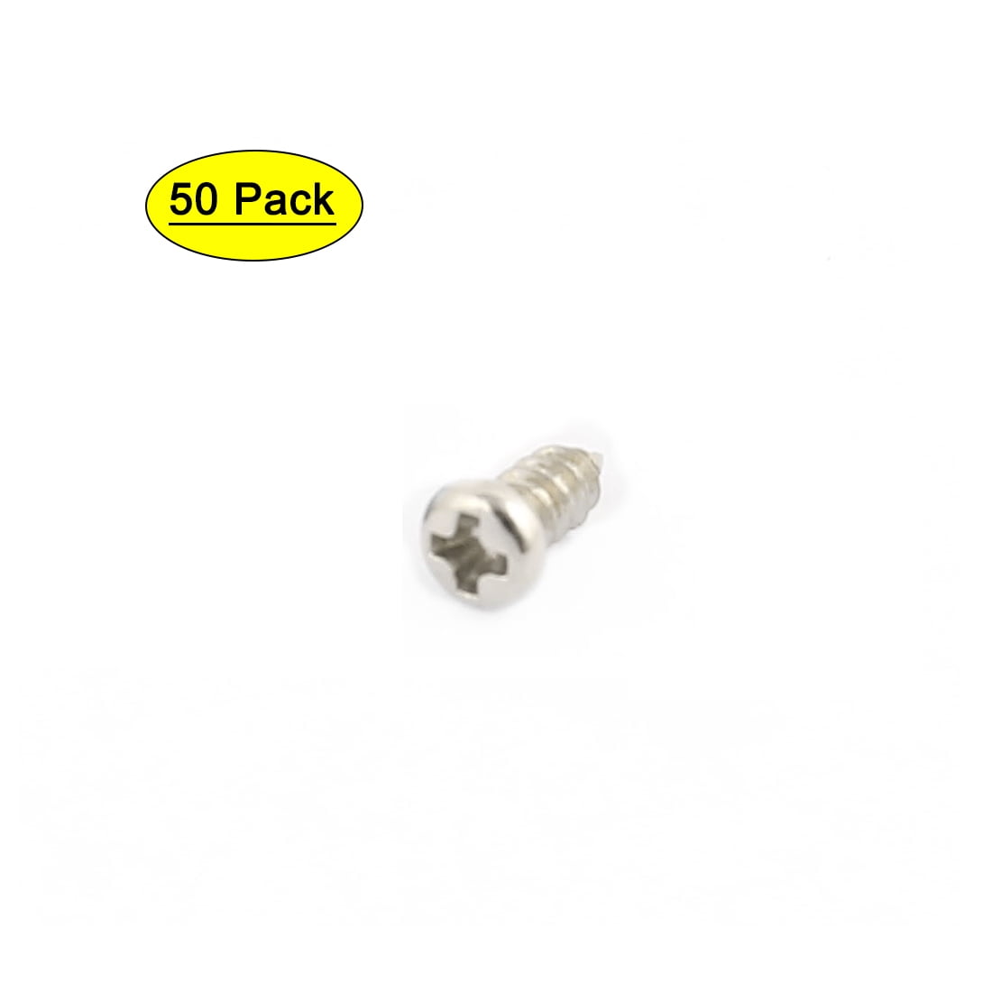 Viti Autofilettanti M2.2x13mm Testa Tonda Phillips - Acciaio Inox 304 (50 Pz) Uxcell