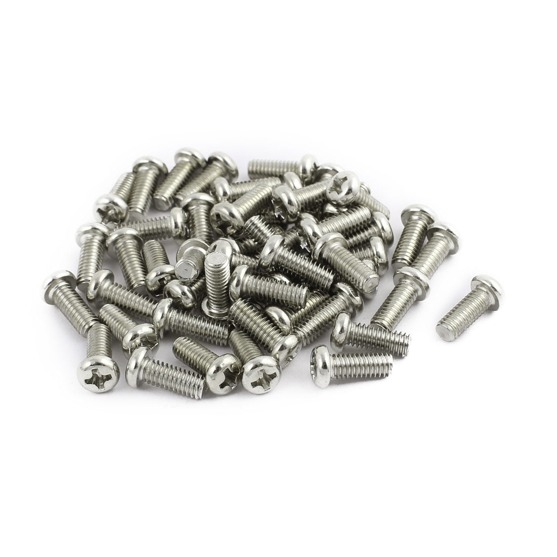 50pcs M4x9mm Stainless Steel Pan Head  Machine Screws Bolts