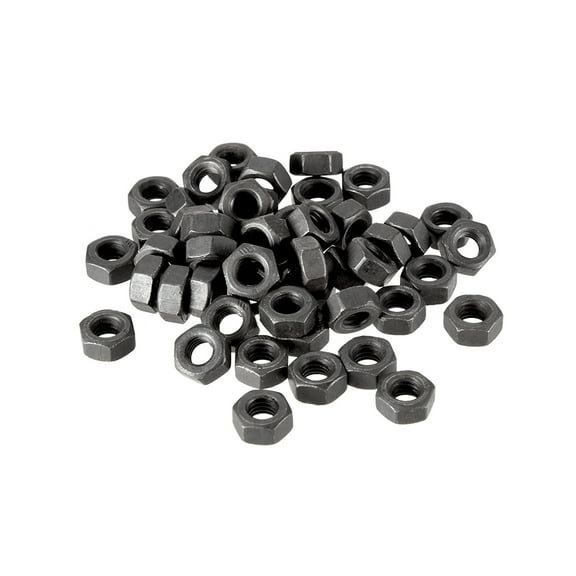 50pcs M6 Metric Carbon Steel Grade 8.8 Hexagon Hex Nut Black