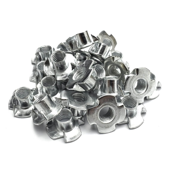 50pcs M8 metal Captive T Nuts Pronged Tee Blind Nuts Metric