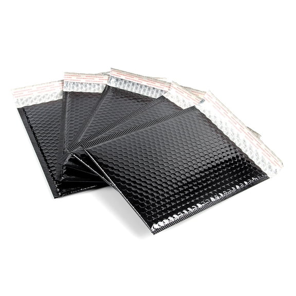 50pcs Matte Film Package Bags Mailer Padded Envelopes Rectangle Black 27.5x18x0.6cm