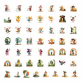 thumbnail image 1 of 50pcs Mermaid Stickers Nature Kids Waterfall Magical Decorative Mythical Stickers Bottles Scrapbook Bicycle Laptop Cute Fun, 1 of 1
