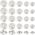 thumbnail image 1 of 50pcs Metal Blazer Button Set 15mm 18mm 20mm 23mm 25mm Flat Round Brass Buttons Badge Anchor Pattern Vintage Shank Buttons with 3 Hole for Blazer Suits Coat Uni, 1 of 6