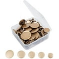 thumbnail image 1 of 50pcs Metal Blazer Button Set Brass Vintage Shank Buttons 15mm 18mm 20mm 23mm 25mm for Blazer Suits Coat Uniform and Jacket - Antique Bronze, 1 of 8