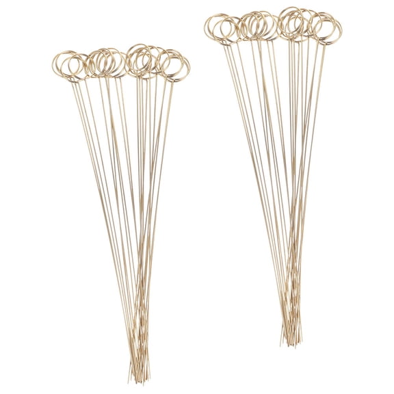 50pcs Metal Floral Place Card Holders Round Flower Pick Clips for Wedding Party