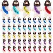 50pcs Mini Jesus Figures Set Christian Festival Decors Jesus Challenge Party Props Fun Social Media Games Church Party Xmas Easter Gifts