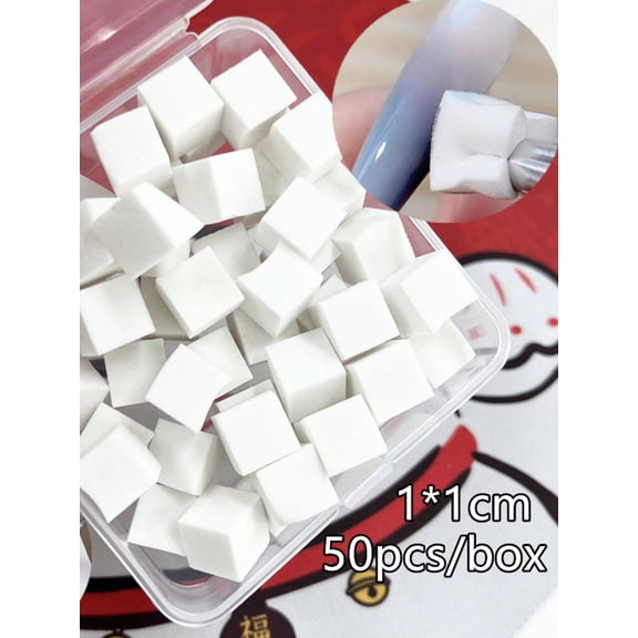 50pcs Mini Sponge Blocks For Nail Gel Gradient Coloring Nail Art Tools Nail Supplies Nail Art Tools Back To School Nail Art Nail Tools Artificial