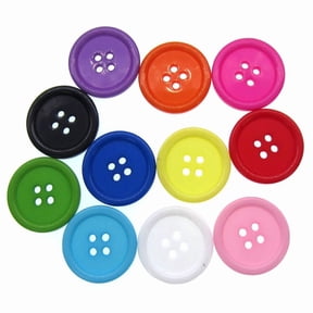 50pcs Mixed Color 4-holes Resin Buttons Garments Scrapbooking Crafts Sewing Accessories 25mm Big Buttons