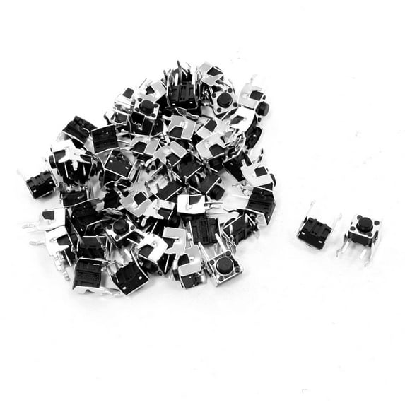 50pcs Momentary 2 Pin Right Angle Tactile Tact Button Switch 6mmx6mmx5mm