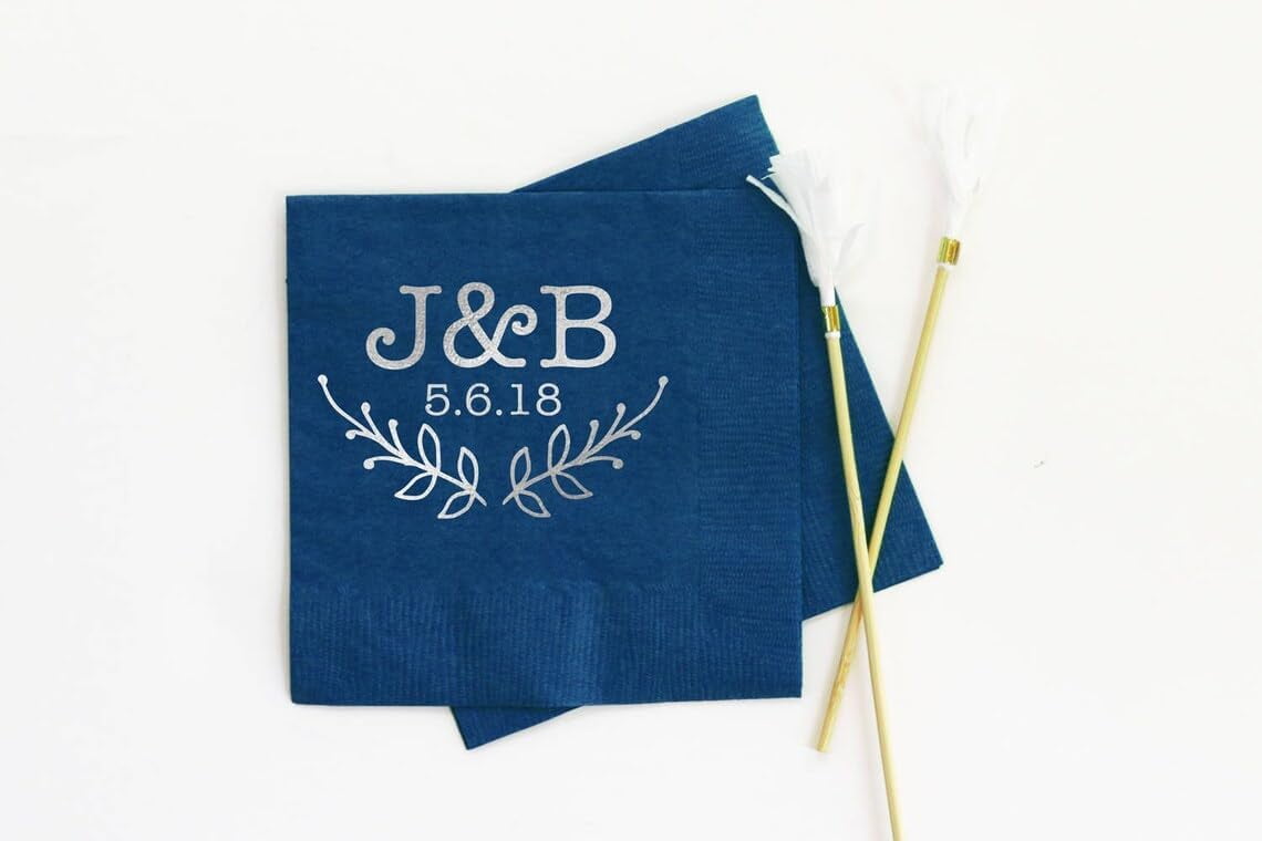 New Year's Eve monogrammed napkins