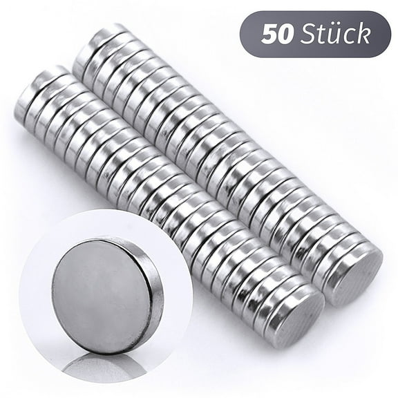 50pcs N35 Grade Disc Magnets with Double-Sided Adhesive, Super Strong Rare Earth Magnets Heavy Duty for Craft, Office, Scientific, Office