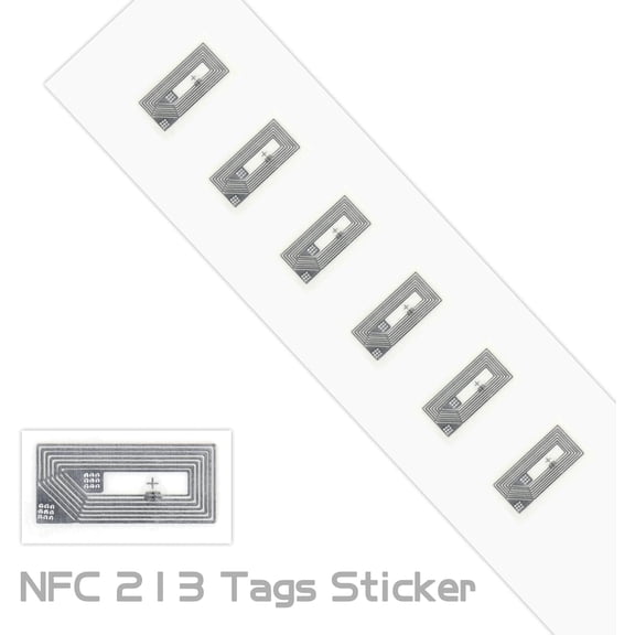 50pcs NFC Stickers Blank NTAG213 Tags Rewritable NFC Chip Sticker, Waterproof Adhesive Labels, 13.56MHz 144 Bytes Memory RFID Ta, Compatible with NFC Enabled Devices (50pcs)