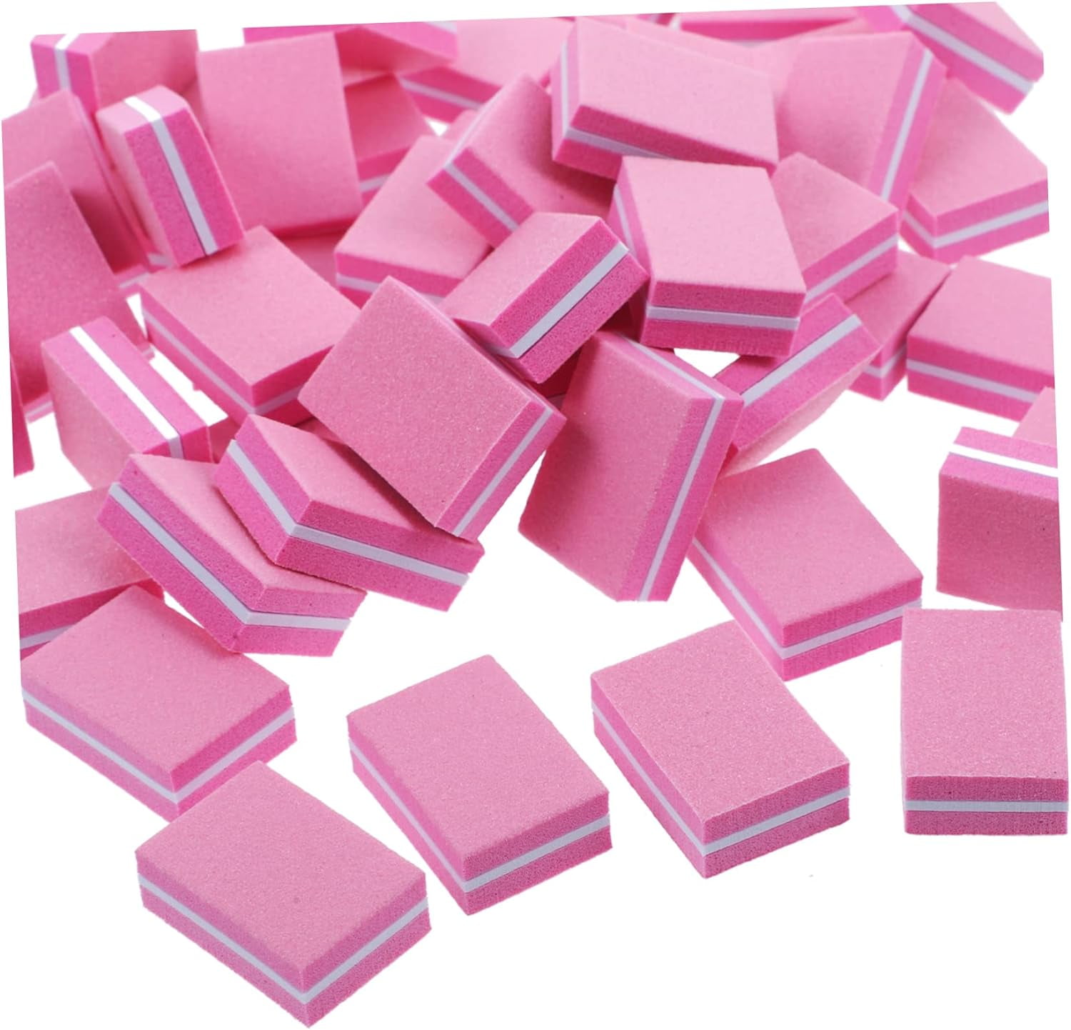50pcs Nail Polish Sponge Pink Tools Nail Tool Buffing Blocks Acrylic