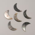 thumbnail image 1 of 50pcs Natural Black Lip Shell Pendants Moon 30x17.5x1.5~2mm Hole: 1mm, 1 of 2